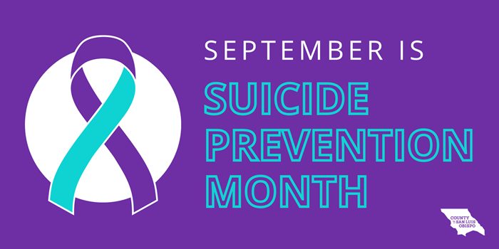 Purple background with text overlay that reads September is Suicide Prevention Month
