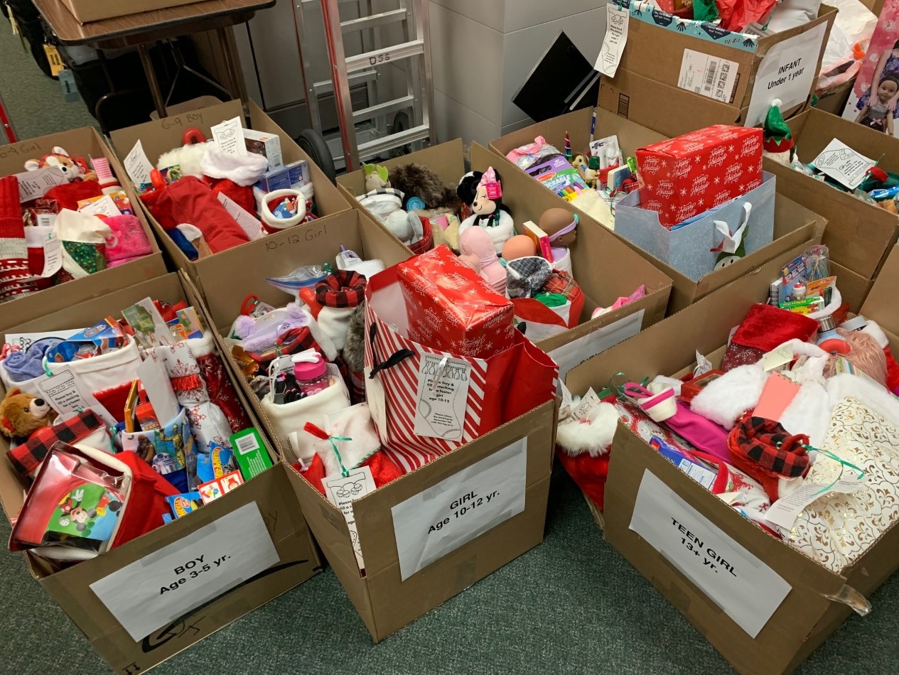 Boxes of Donated Toys