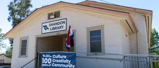An outside view of the Shandon Library where the new tool lending library will be hosted.