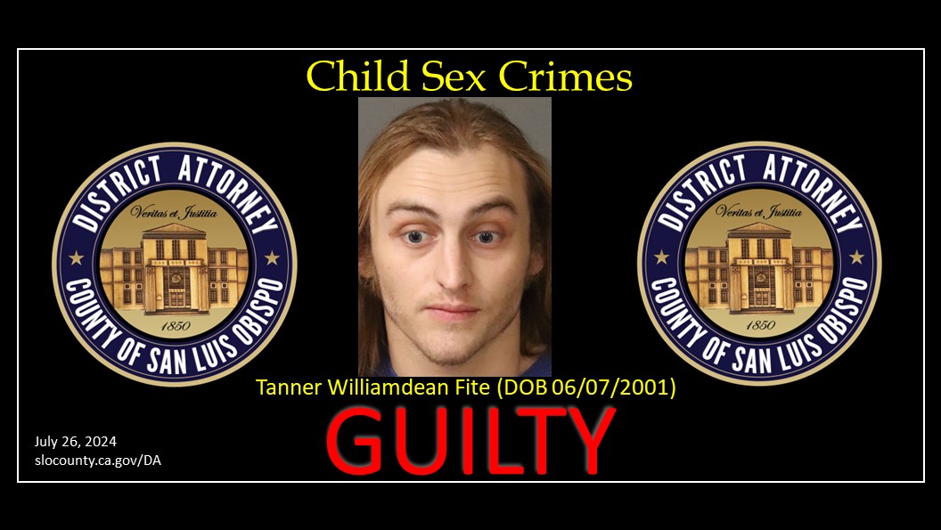 Booking Photo (10/29/2023) Tanner Williamdean Fite (DOB 06/07/2001) Guilty