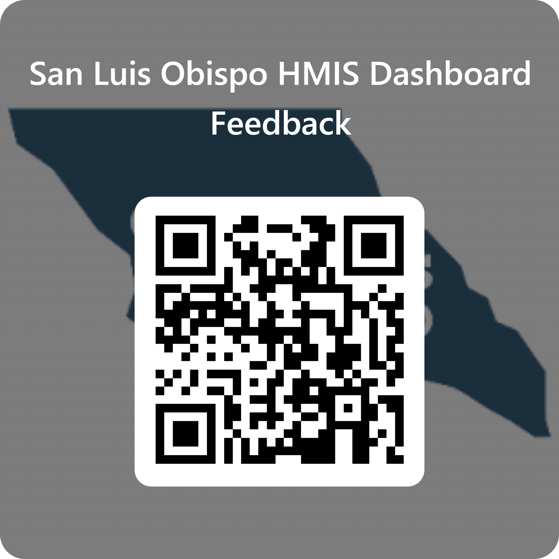 QR Code for survey. Link: https://gcc02.safelinks.protection.outlook.com/?url=https%3A%2F%2Fforms.office.com%2Fg%2FuK4BGHWdHU&data=05%7C02%7Cnelvambuena%40co.slo.ca.us%7C950d01f378c54b80b3d408dd3c103ca9%7C84c3c7747fdf40e2a59027b2e70f8126%7C0%7C0%7C638732762808183640%7CUnknown%7CTWFpbGZsb3d8eyJFbXB0eU1hcGkiOnRydWUsIlYiOiIwLjAuMDAwMCIsIlAiOiJXaW4zMiIsIkFOIjoiTWFpbCIsIldUIjoyfQ%3D%3D%7C0%7C%7C%7C&sdata=uXMyVC0QHwX%2Fspm2fjADLZU9LEHQHZ5UAhtiN7A%2FR7M%3D&reserved=0