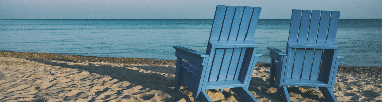 two chairs on a beach