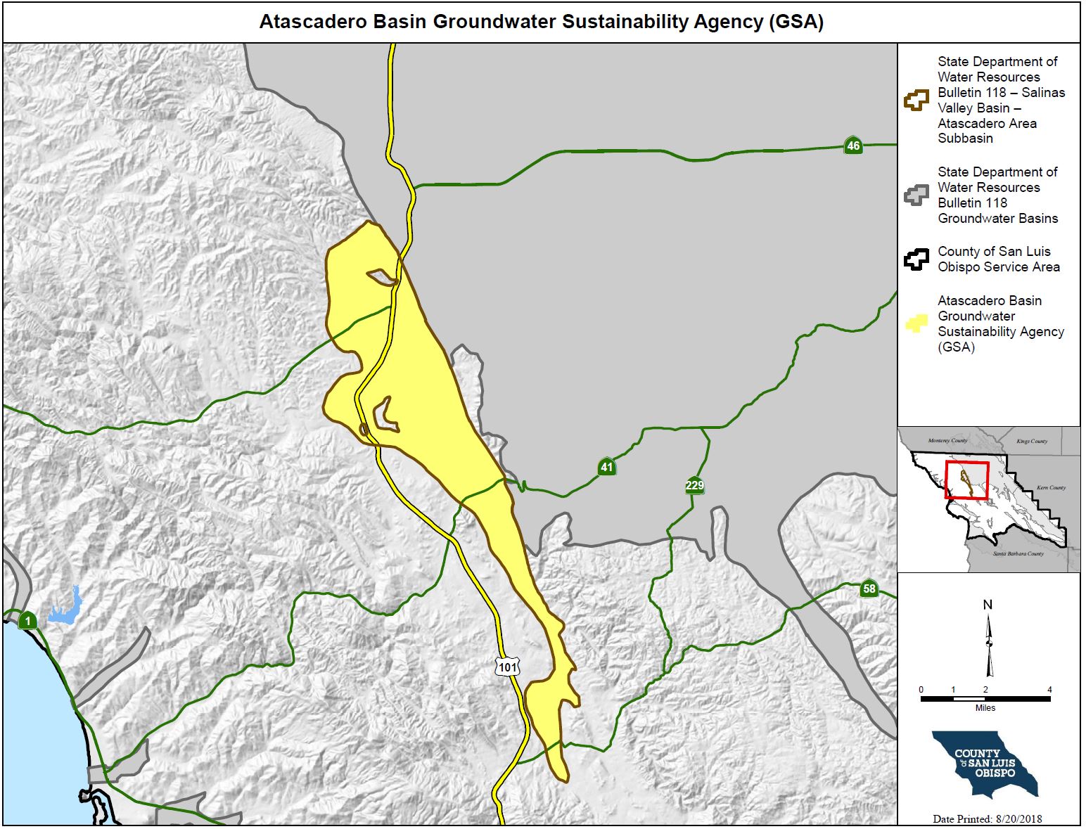 Groundwater Map for Atascadero