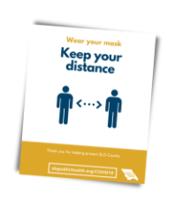 Photo of keep your distance sign