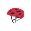 A colorful red bike helmet.