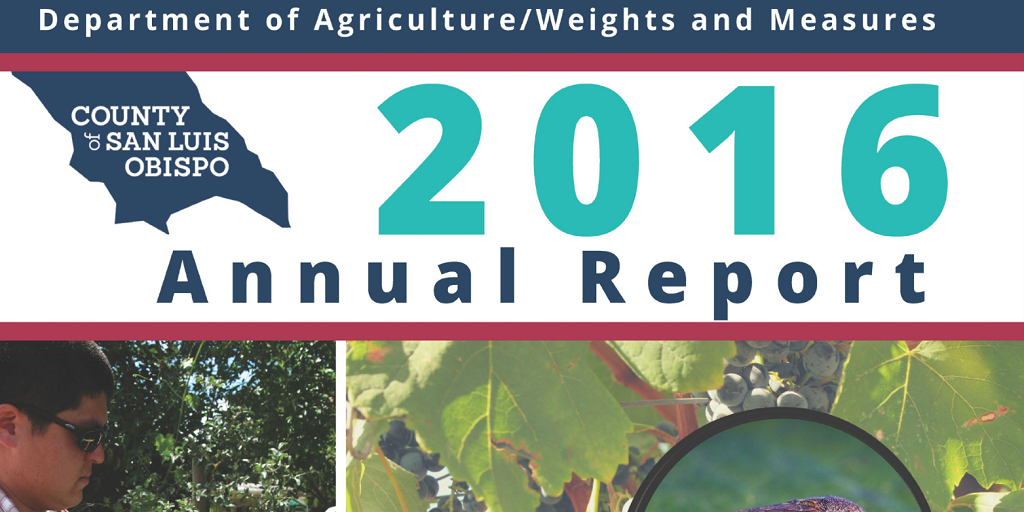 2016 Crop Report Cover