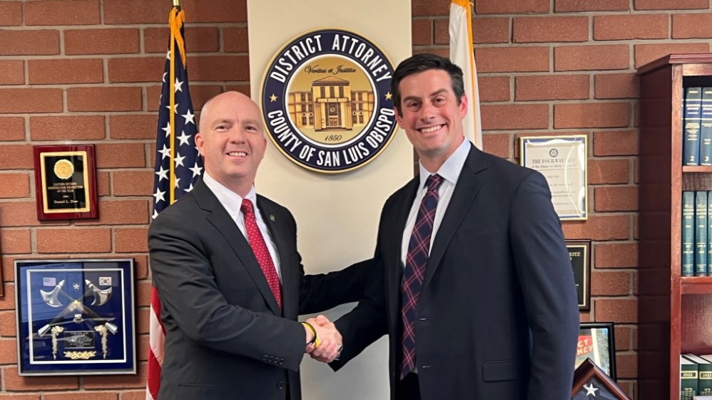 Deputy District Attorney Chris Peuvrelle with District Attorney Dan Dow, November 28, 2022.
